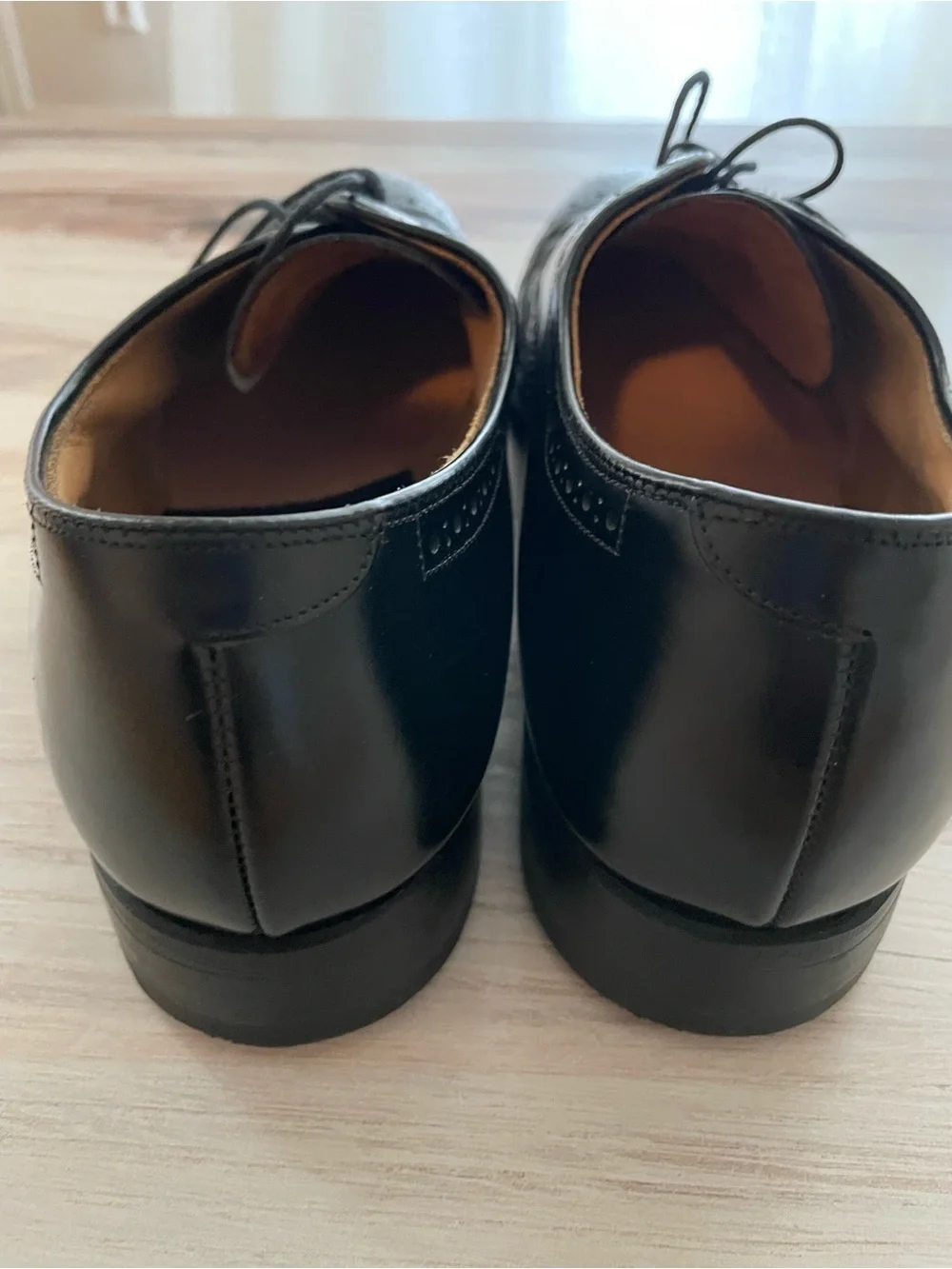 Johnston & Murphy Men’s Black Leather Wingtip Oxfords Size 9.5
